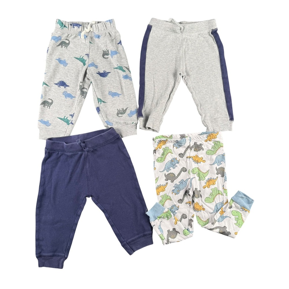 Carters Baby Place Boys Dinosaur Pants Joggers Bundle 6-9M‎ 9M 24M 4pc Set 415